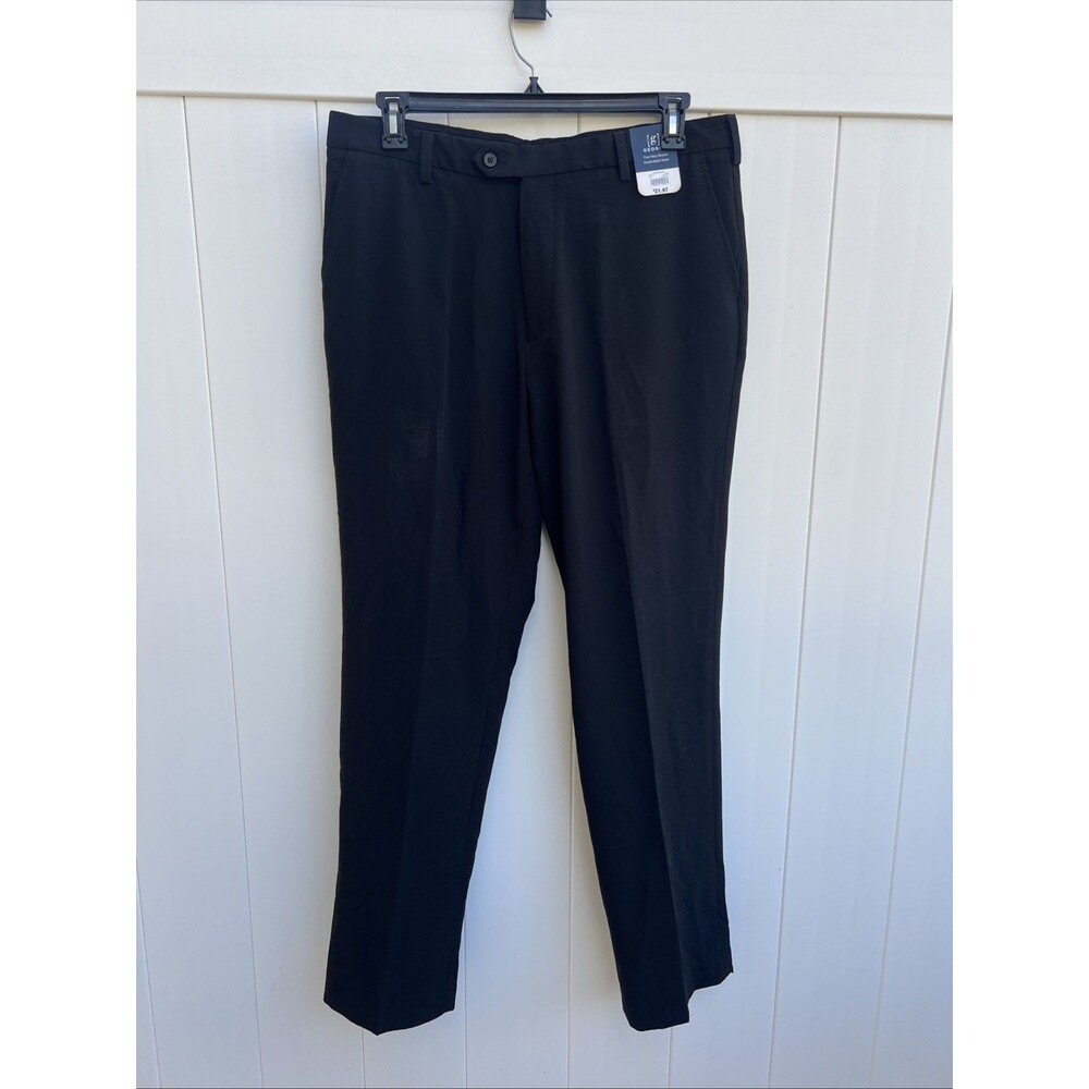 George Mens Four-Way Stretch Expandable Waist Performance Dress Pants 36x32 New